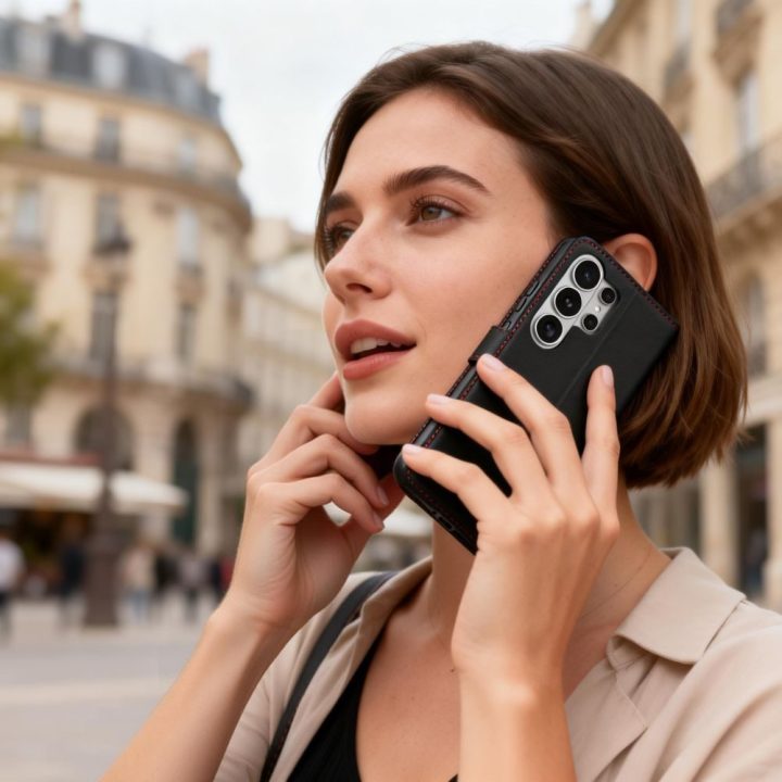 Telefono dėklas Samsung Galaxy S26 Ultra, juodas ir raudonas