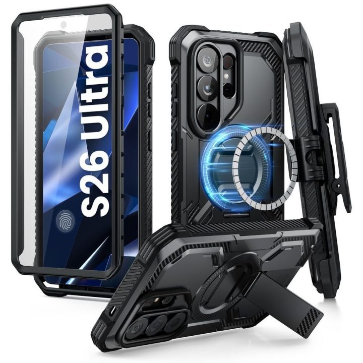 Telefono dėklas Samsung Galaxy S26 Ultra, juodas Supcase iBlason