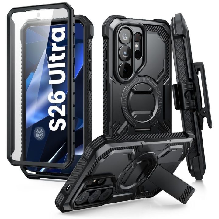 Telefono dėklas Samsung Galaxy S26 Ultra, juodas Supcase iBlason