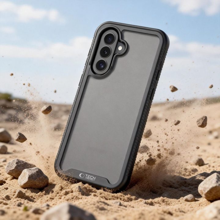 Telefono dėklas Samsung Galaxy A57 5G, juodas,