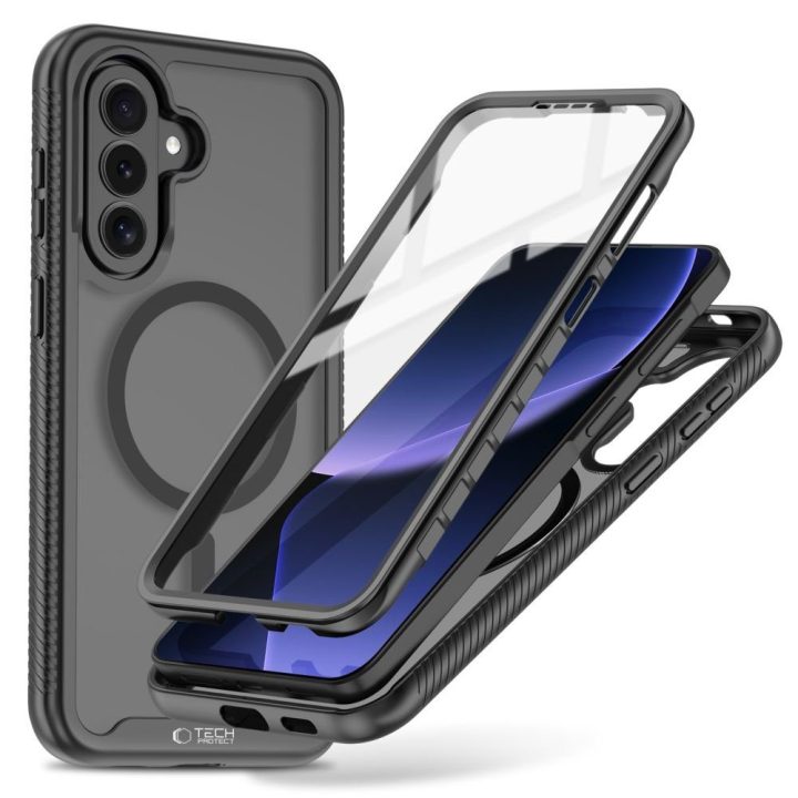 Telefono dėklas Samsung Galaxy A57 5G, juodas,