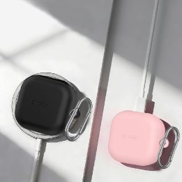 Ausinių dėklas Samsung Galaxy Buds 4 / Buds 4 Pro, juodas,