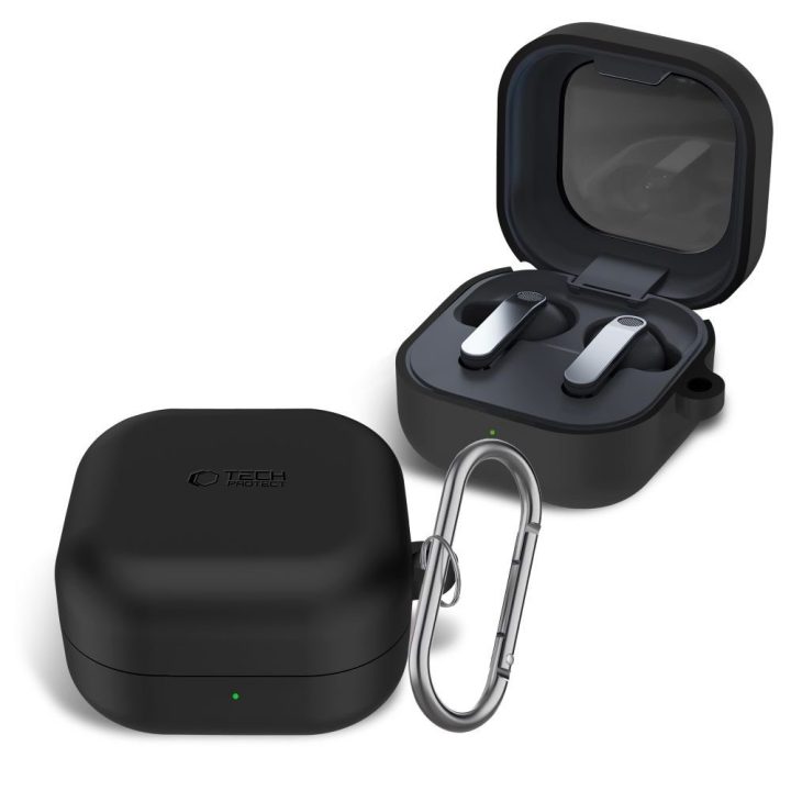Ausinių dėklas Samsung Galaxy Buds 4 / Buds 4 Pro, juodas,