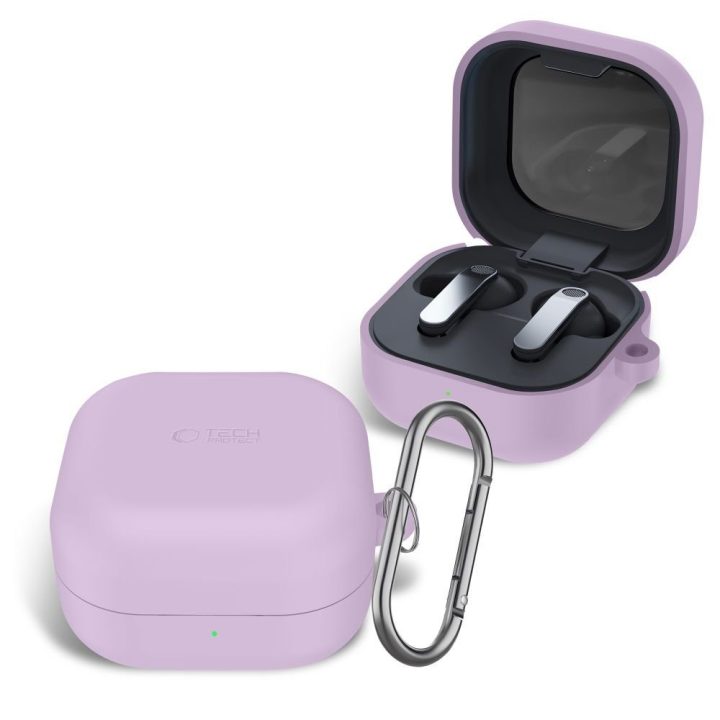 Ausinių dėklas Samsung Galaxy Buds 4 ir Buds 4 Pro, violetinė