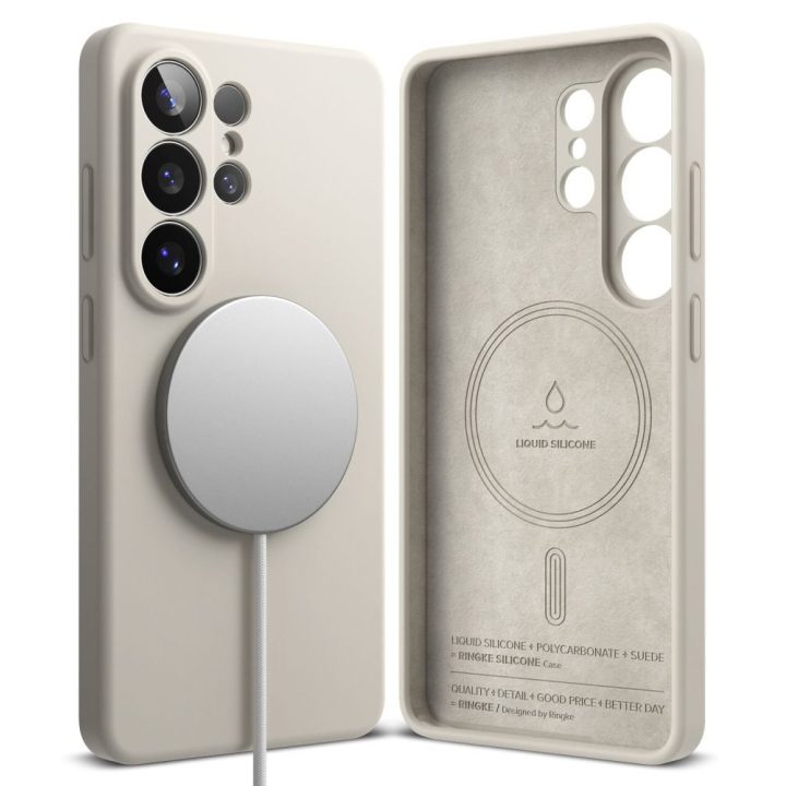 Telefono dėklas Samsung Galaxy S26 Ultra, kreminė Ringke