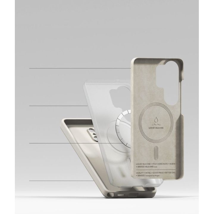Telefono dėklas Samsung Galaxy S26 Ultra, kreminė Ringke