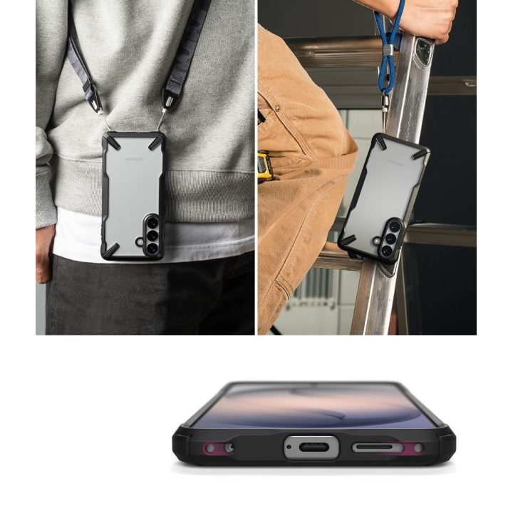 Telefono dėklas Ringke Samsung Galaxy S26+, juodas ir skaidrus
