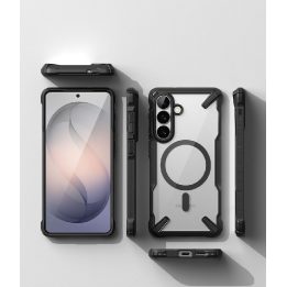 Telefono dėklas Ringke MagSafe Samsung Galaxy S26+, juodas ir skaidrus