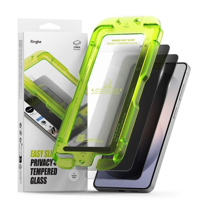 Grūdintas apsauginis stiklas Samsung Galaxy S26+, privatumo filtras, 2 vnt.