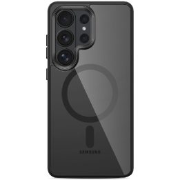Telefono dėklas Samsung Galaxy S26 Ultra, skaidrus ir juodas