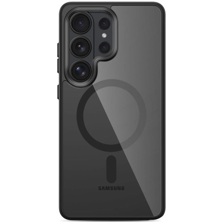 Telefono dėklas Samsung Galaxy S26 Ultra, skaidrus ir juodas