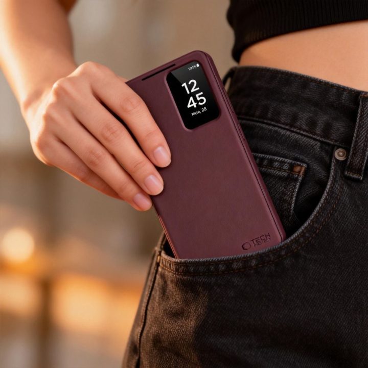 Telefono dėklas Samsung Galaxy S26 Ultra, tamsiai raudona