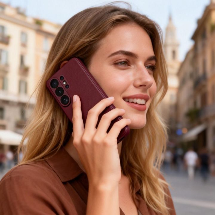 Telefono dėklas Samsung Galaxy S26 Ultra, tamsiai raudona
