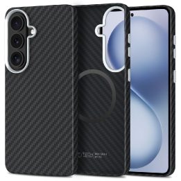 Telefono dėklas Samsung Galaxy S26, juodas ir sidabrinis