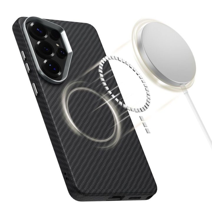 Telefono dėklas Samsung Galaxy S26 Ultra, juodas ir sidabrinis