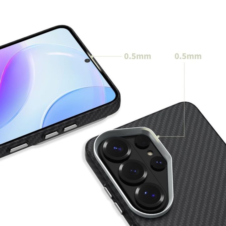 Telefono dėklas Samsung Galaxy S26 Ultra, juodas ir sidabrinis