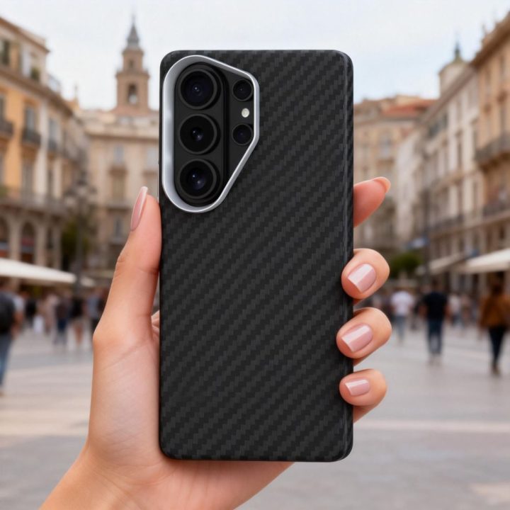 Telefono dėklas Samsung Galaxy S26 Ultra, juodas ir sidabrinis
