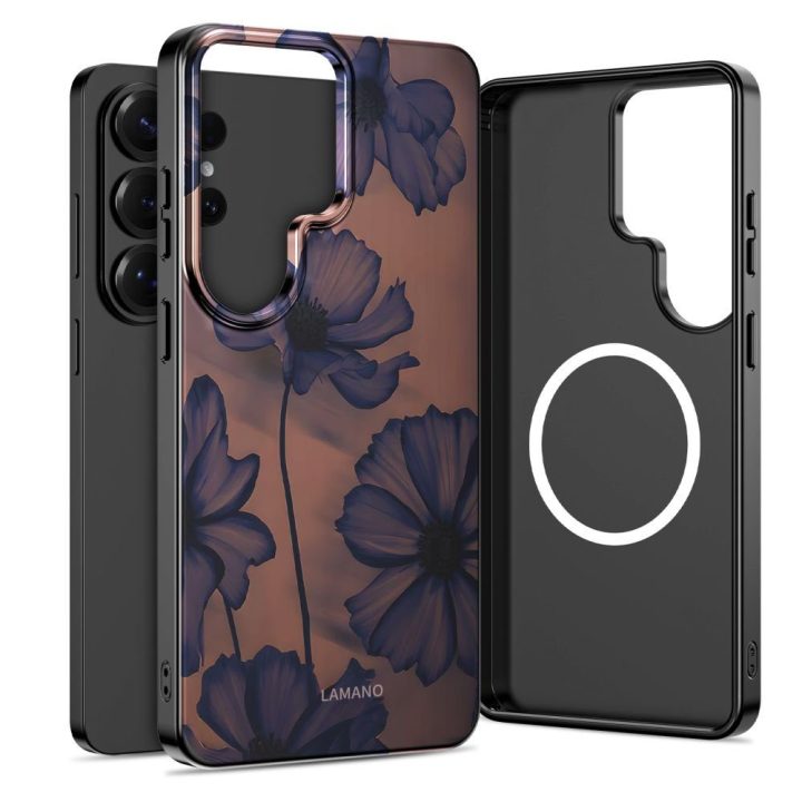 Telefono dėklas Samsung Galaxy S26 Ultra, ruda ir violetinė