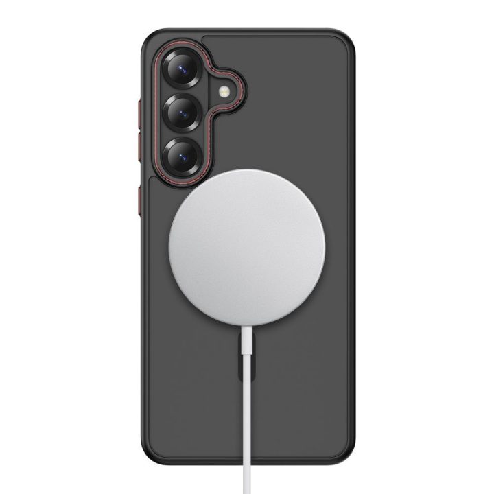 Telefono dėklas MagSafe Samsung Galaxy S26, juoda ir raudona