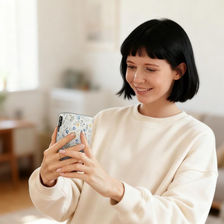 Telefono dėklas skirtas Samsung Galaxy A57 5G, su gėlių raštu