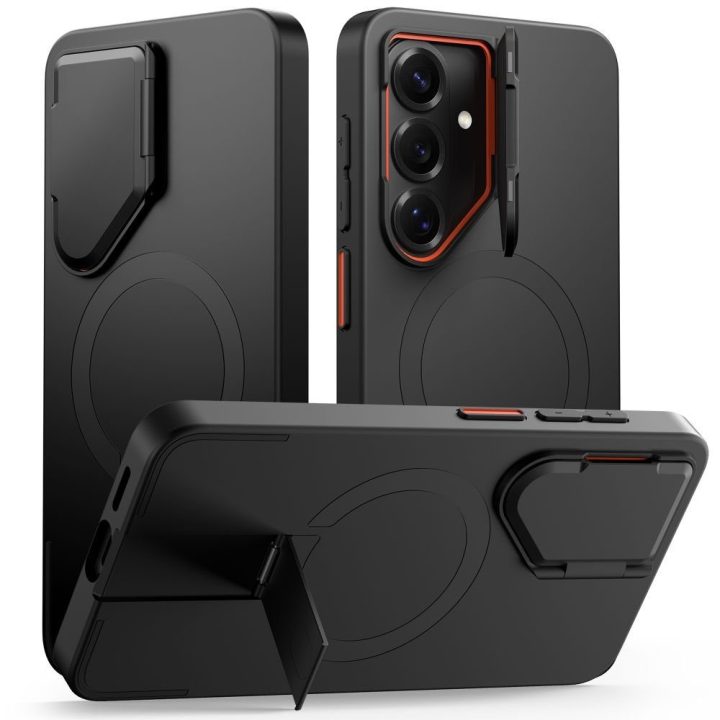 Telefono dėklas Samsung Galaxy S26, juodas ir oranžinis