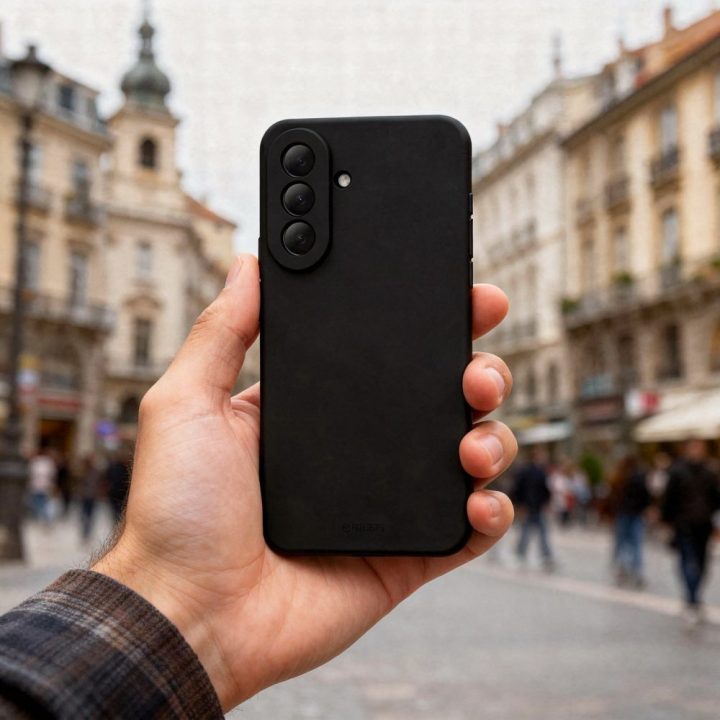 Telefono dėklas Samsung Galaxy A57 5G, juodas