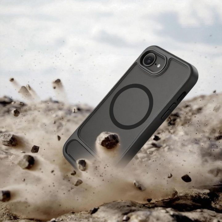Telefono dėklas iPhone 16E ir 17E, juodas Tech‑Protect