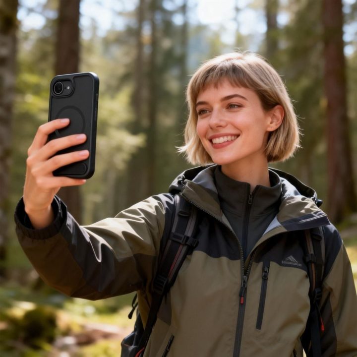 Telefono dėklas iPhone 16E ir 17E, juodas Tech‑Protect