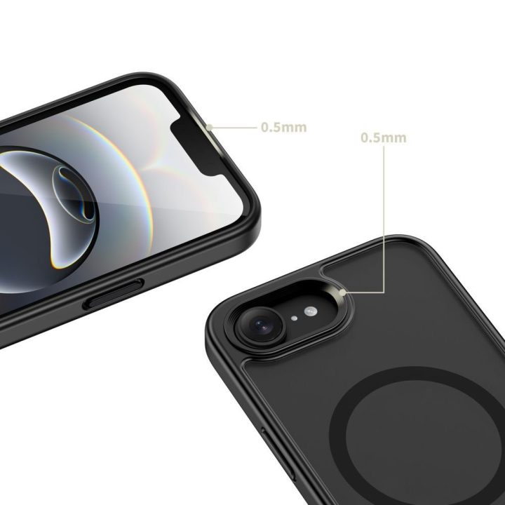 Telefono dėklas iPhone 16E ir 17E, juodas Tech‑Protect
