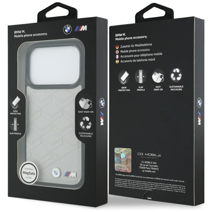 Telefono dėklas iPhone 17 Pro, pilkas BMW
