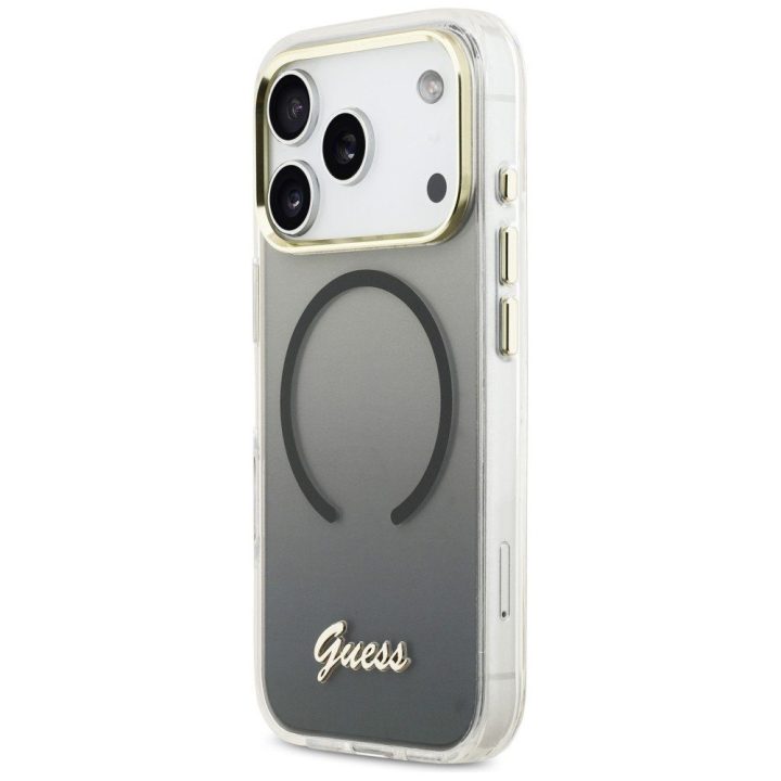 Telefono dėklas MagSafe iPhone 17 Pro, juodas Guess