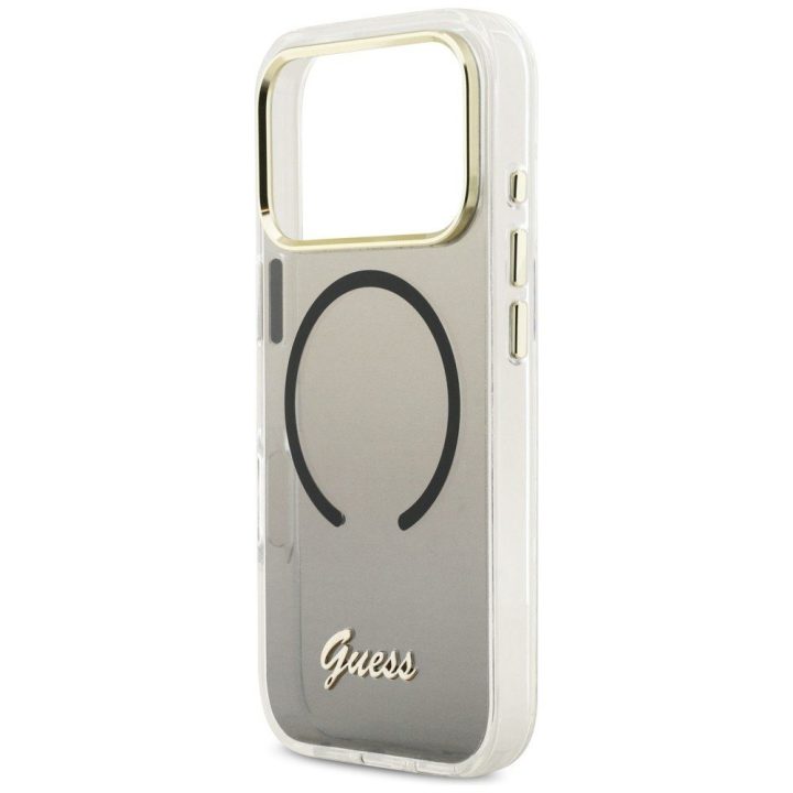 Telefono dėklas MagSafe iPhone 17 Pro, juodas Guess