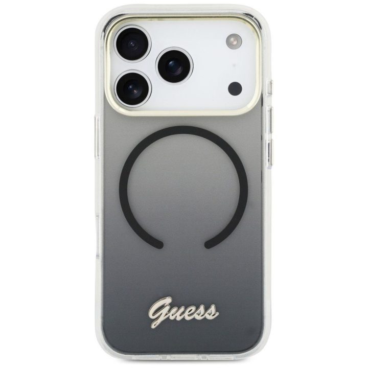 Telefono dėklas MagSafe iPhone 17 Pro, juodas Guess