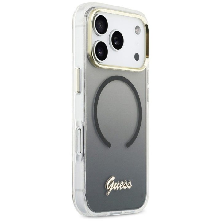 Telefono dėklas MagSafe iPhone 17 Pro, juodas Guess