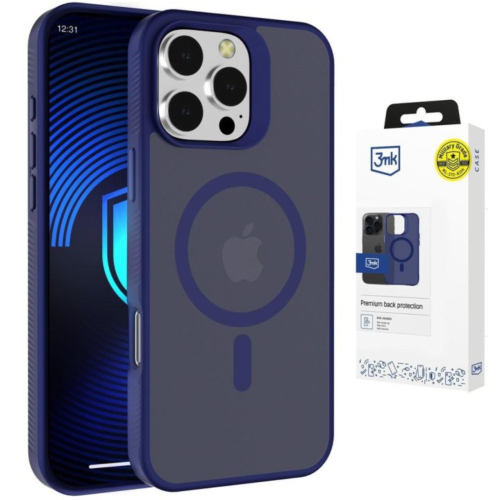 Telefono dėklas iPhone 16 Pro Max, šviesiai mėlynas