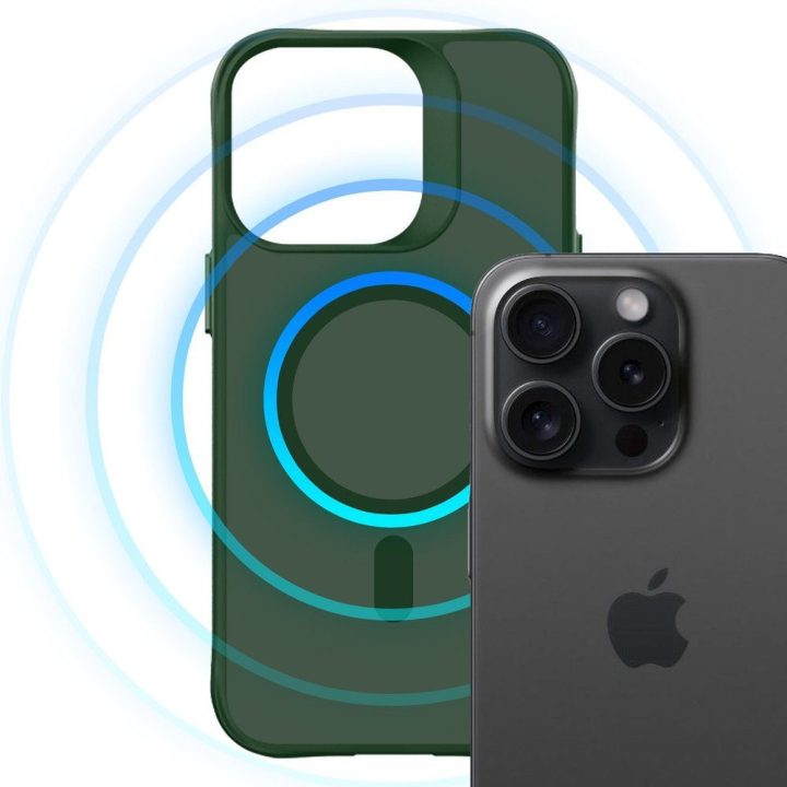 Telefono dėklas iPhone 16 Pro Max, žalia permatoma 3mk