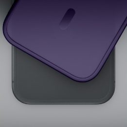 Telefono dėklas, suderinamas su MagSafe, permatomas violetinis 3mk