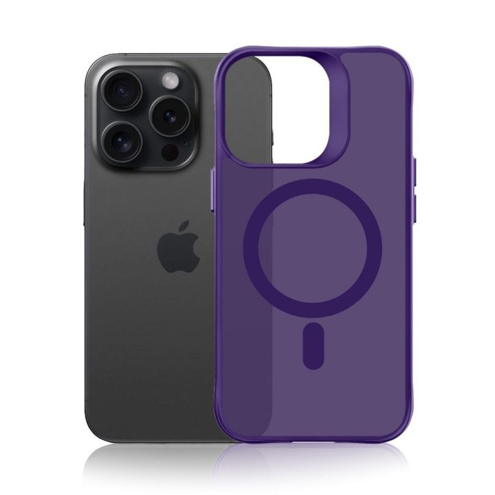 Telefono dėklas iPhone 16 Pro Max, violetinis permatomas 3mk
