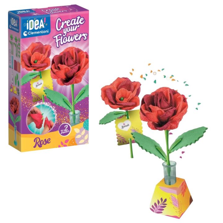 Kūrybinis rinkinys Mini Flower Factory, 2 popierinės rožės Clementoni