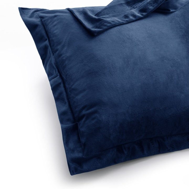 Aksominiai pagalvių užvalkalai 45 × 45 cm, indigo, 2 vnt.