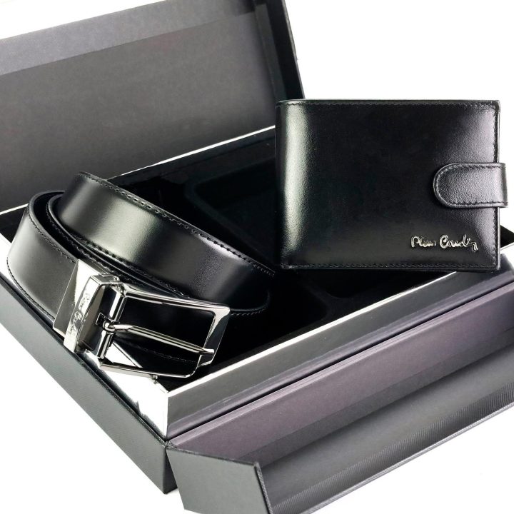 Vyriškas dovanų rinkinys iš natūralios odos Pierre Cardin