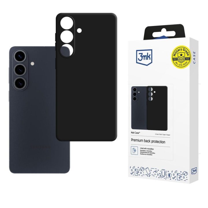 Dėklas Samsung Galaxy S26+ – matinė juoda 3mk Matt Case