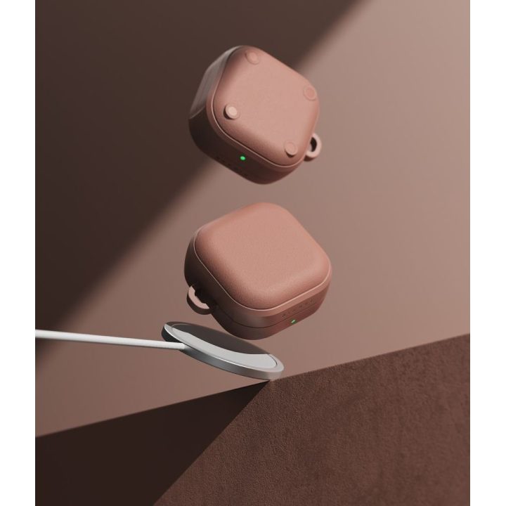 Ausinių dėklas Samsung Galaxy Buds 4 / Buds 4 Pro, koralų spalvos Ringke Onyx Magnetic
