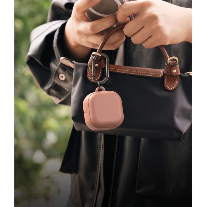 Ausinių dėklas Samsung Galaxy Buds 4 / Buds 4 Pro, koralų spalvos Ringke Onyx Magnetic