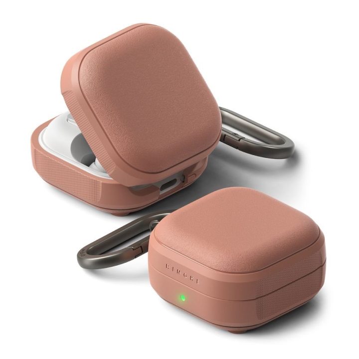 Ausinių dėklas Samsung Galaxy Buds 4 / Buds 4 Pro, koralų spalvos Ringke Onyx Magnetic