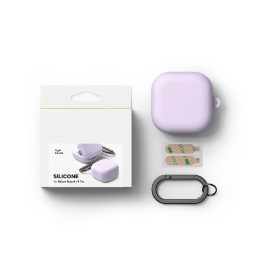Silikoninis dėklas Samsung Galaxy Buds 4 / Buds 4 Pro, šviesiai violetinis Ringke