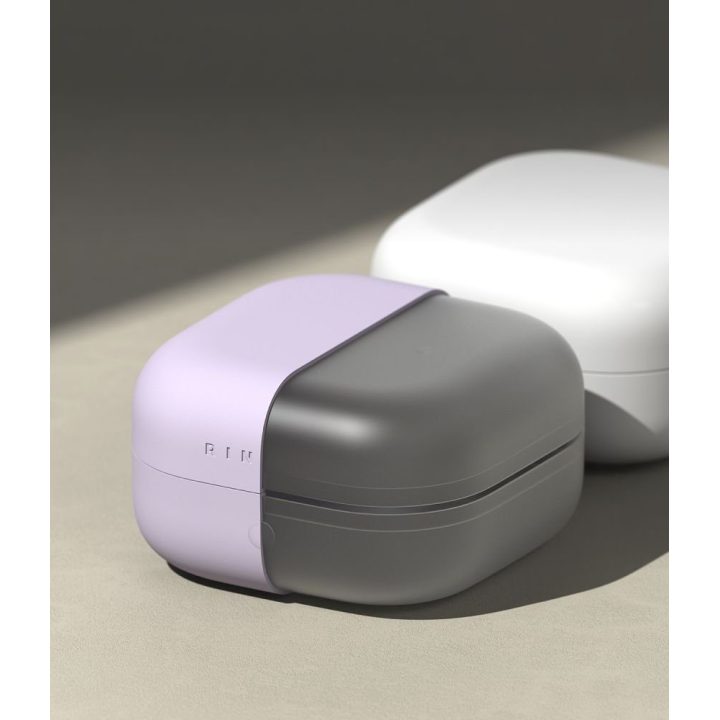 Silikoninis dėklas Samsung Galaxy Buds 4 / Buds 4 Pro, šviesiai violetinis Ringke