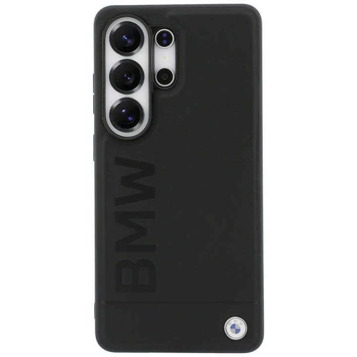 Dėklas Samsung Galaxy S26 Ultra iš natūralios odos, juodas – BMW Leather Hot Stamp