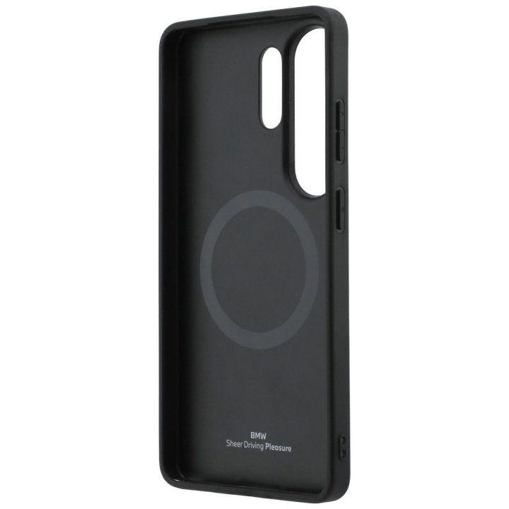 Dėklas Samsung Galaxy S26 Ultra iš natūralios odos, juodas – BMW Leather Hot Stamp