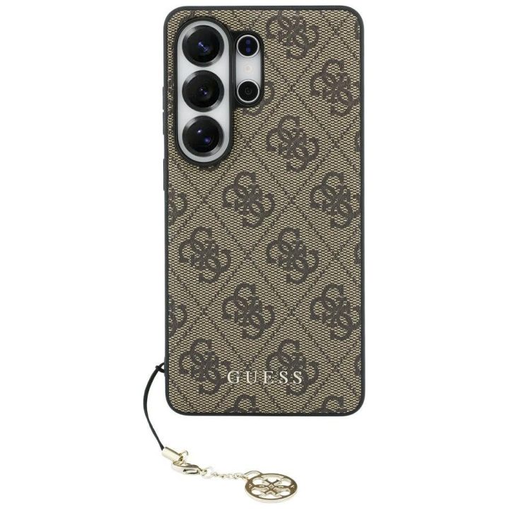 Kietas dėklas Samsung Galaxy S26 Ultra, rudos spalvos Guess 4G Classic